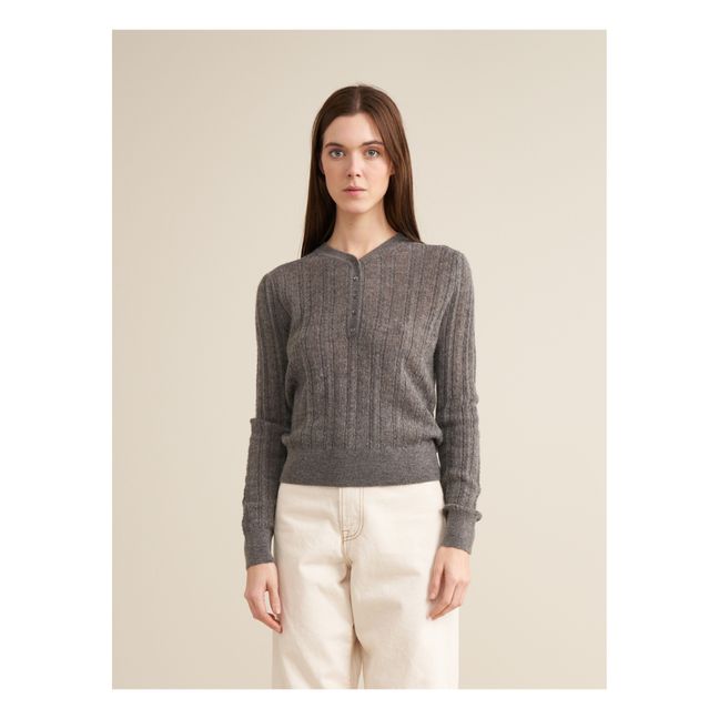 Pull Rybba Laine Mérinos Extra Fine - Collection Femme | Gris