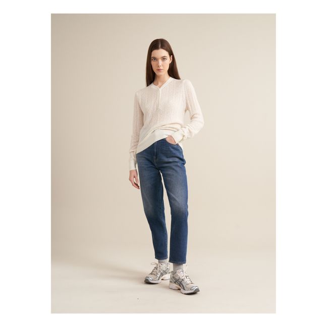 Pull Rybba Laine Mérinos Extra Fine - Collection Femme | Ecru