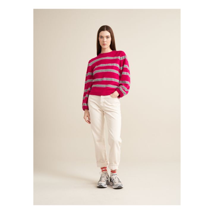 Maglione Diout a Righe - Collezione Donna | Rosso lampone- Immagine del prodotto n°0