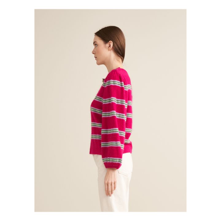 Maglione Diout a Righe - Collezione Donna | Rosso lampone- Immagine del prodotto n°2