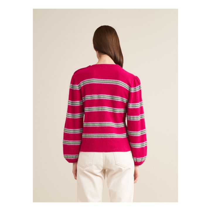 Maglione Diout a Righe - Collezione Donna | Rosso lampone- Immagine del prodotto n°3