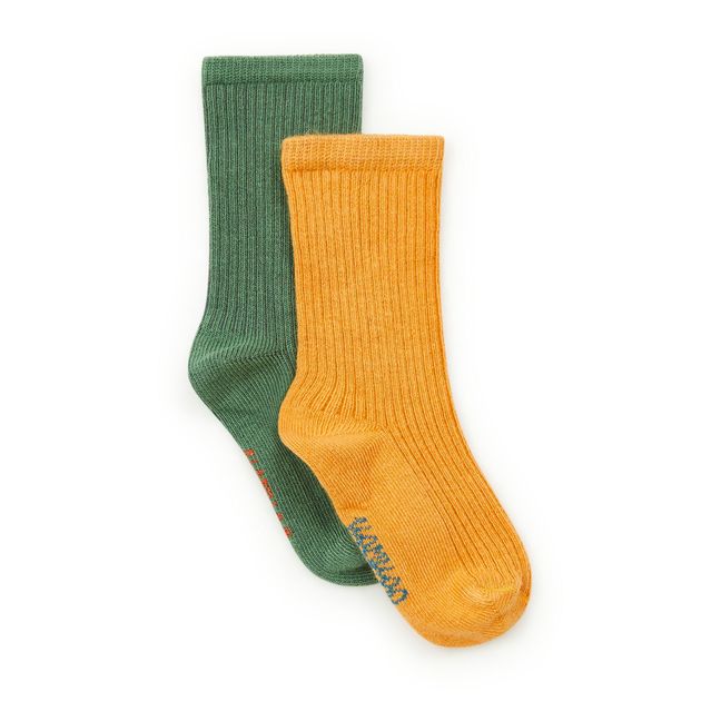 Juego de 2 pares de calcetines | Verde