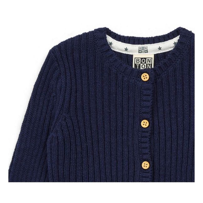 Cardigan in Montone | Blu marino