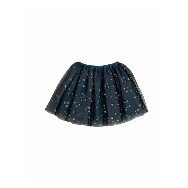 Jupe Tulle Etoiles Brodées | Azul Marino