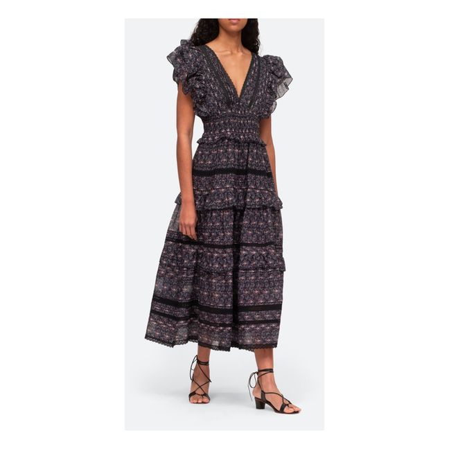 Yvonne Flutter Dress | Negro