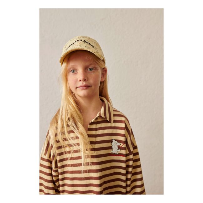 Robe Polo Coton Bio à Rayures | Ecru
