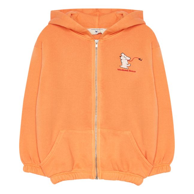 Hoodie Coton Bio Pet Friendly | Orange