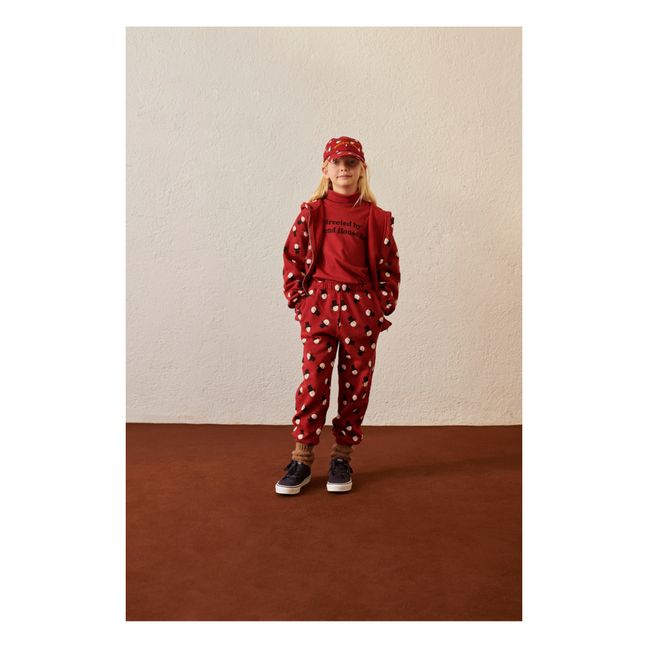 Hoodie aus Bio-Baumwolle Writer | Burgunderrot