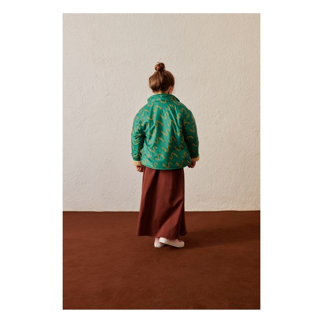 Veste Réversible Façon Fourrure Crayon | Vert