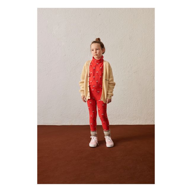 Leggings aus Bio-Baumwolle Pop Corn | Rot