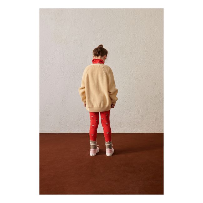 Leggings aus Bio-Baumwolle Pop Corn | Rot