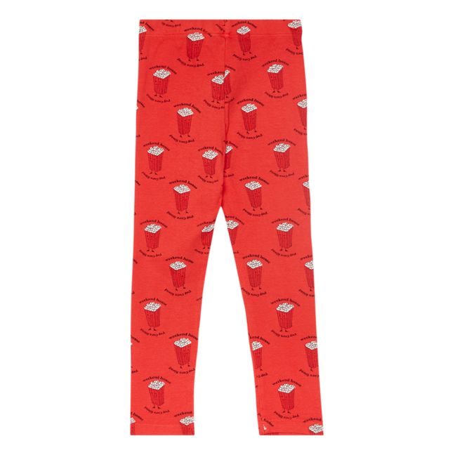 Leggings aus Bio-Baumwolle Pop Corn | Rot