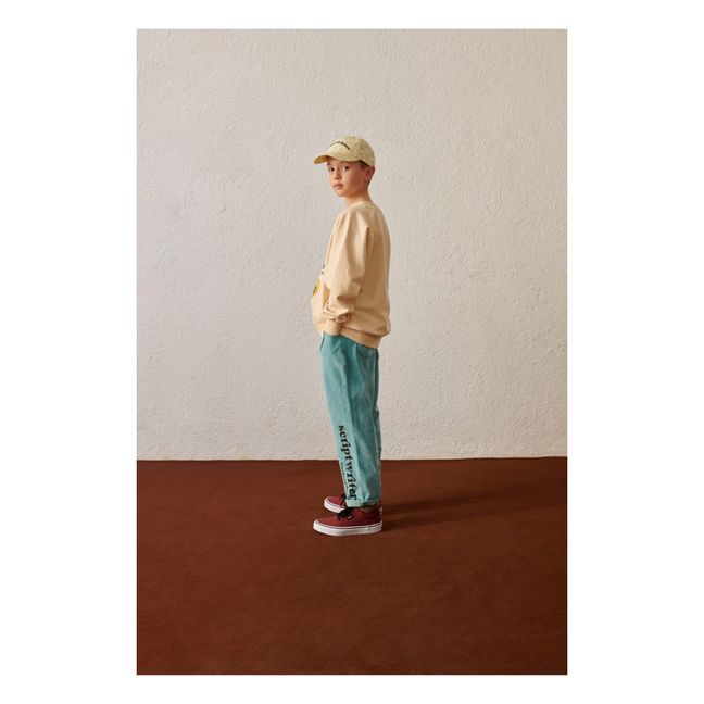 Pantalon Velours Bio Scripwriter | Bleu turquoise