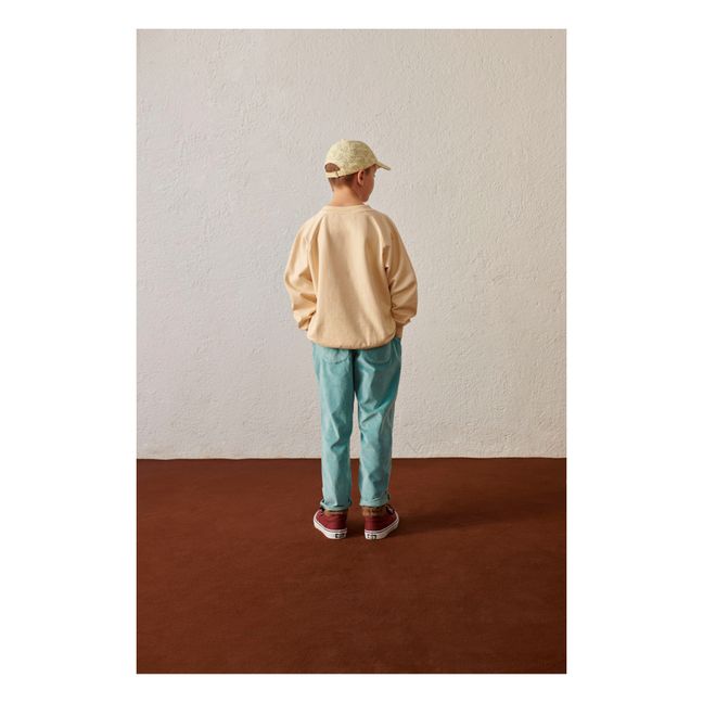 Pantalon Velours Bio Scripwriter | Bleu turquoise