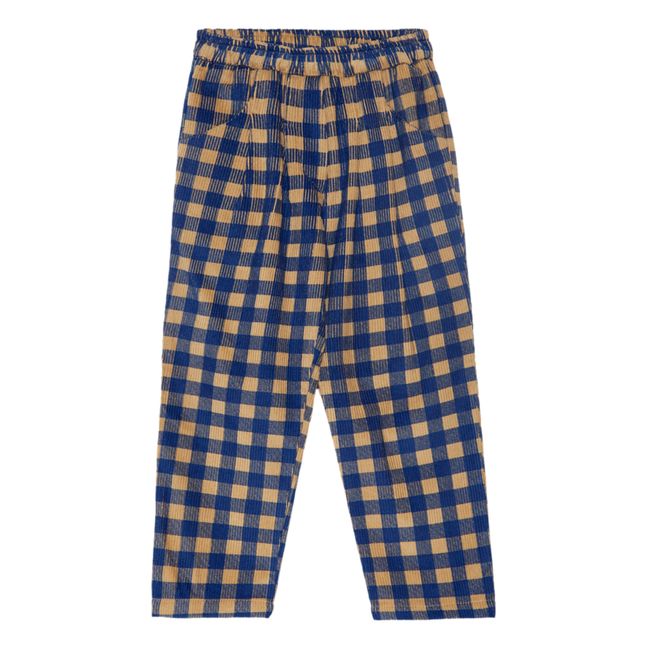 Kordhose Karomuster | Navy