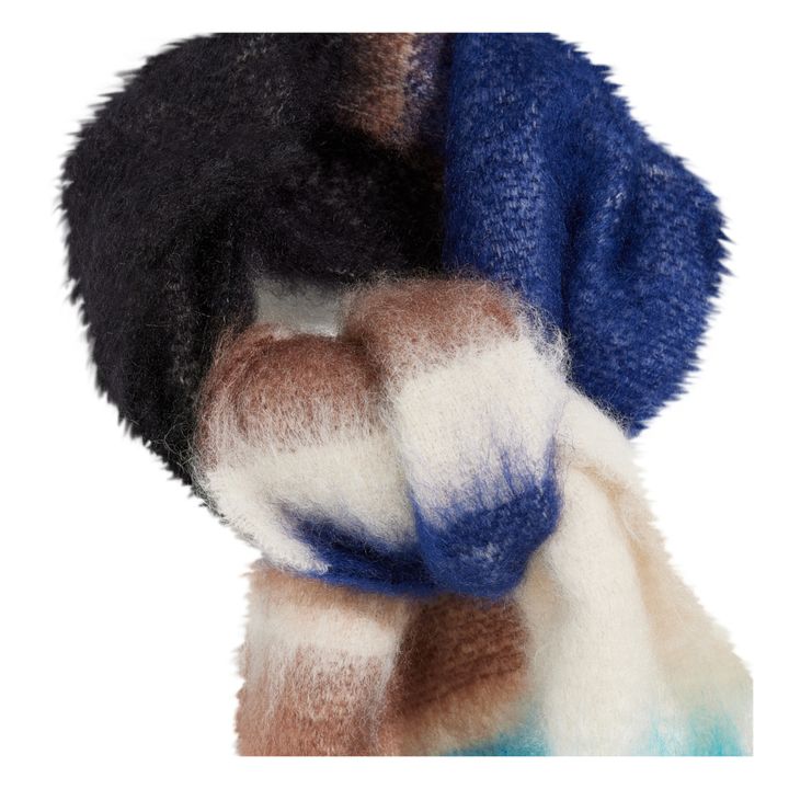 Mylia Mohair and Wool Stripes Scarf - Women's Collection | Ecru- Product image n°2