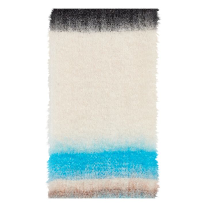 Mylia Mohair and Wool Stripes Scarf - Women's Collection | Ecru- Product image n°1