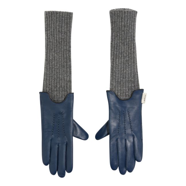 Gants Gia Cuir et Doublure Laine - Collection Femme | Blue