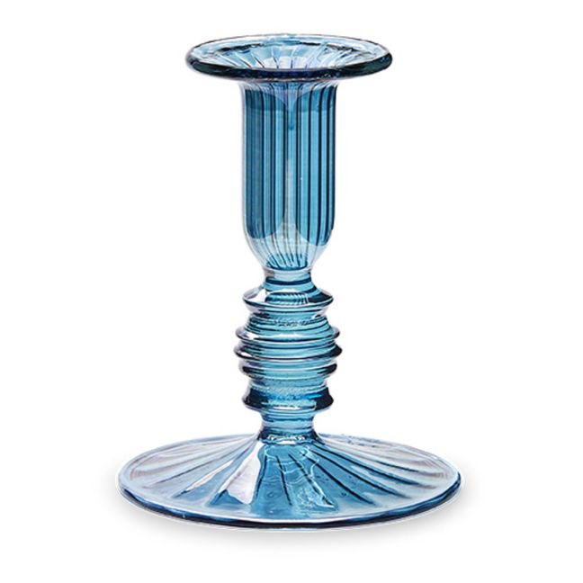 Bougeoir Ocean en verre | Bleu