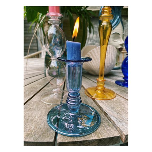 Bougeoir Ocean en verre | Bleu