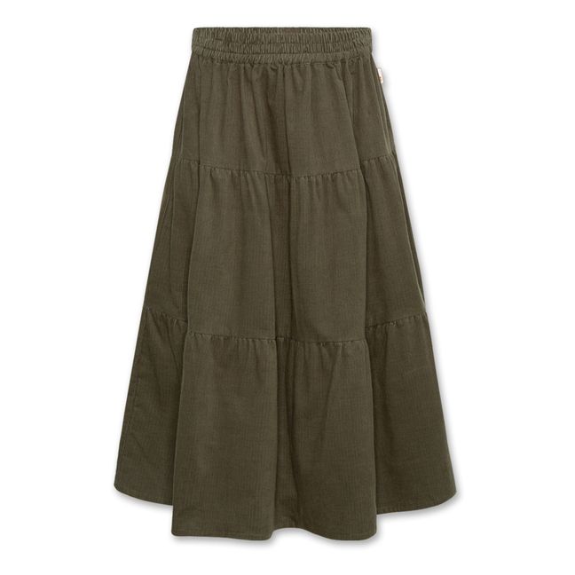 Nikki Cord skirt | Forest Green