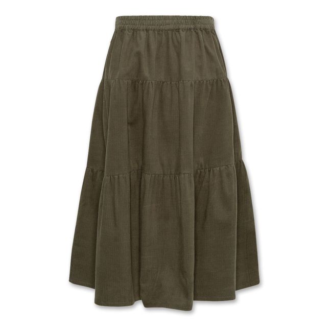 Nikki Cord skirt | Forest Green