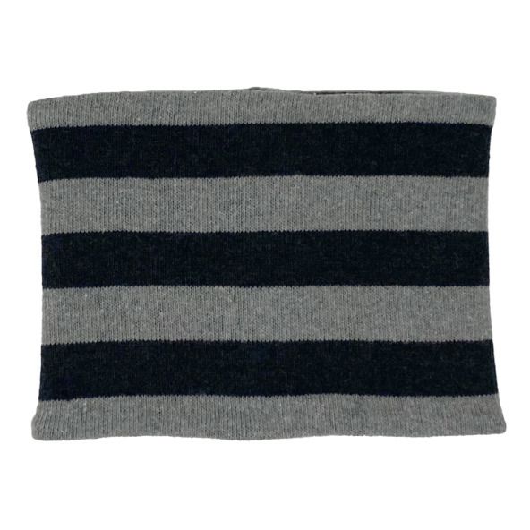 Gestreifter Snood aus Maschenware | Grau