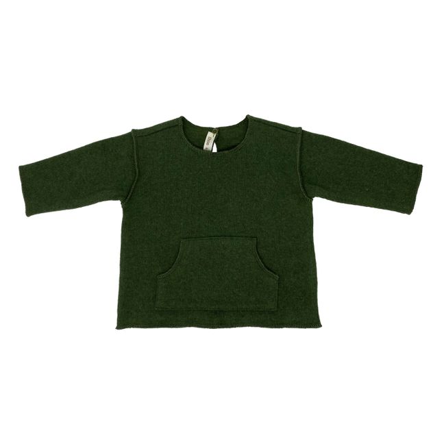 Pull Maille Poche | Vert kaki