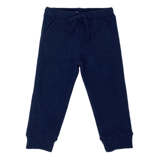 Knit Trousers | Navy blue