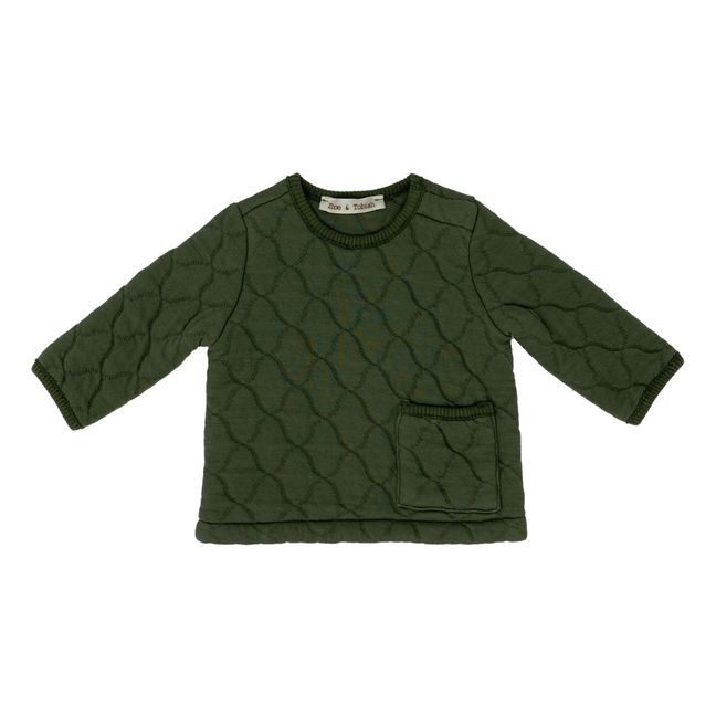 Sweat Matelassé | Vert kaki