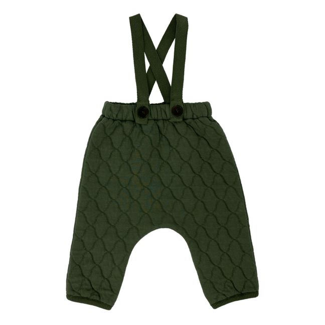 Pantaloni harem trapuntati con cinturino Molton | Verde militare