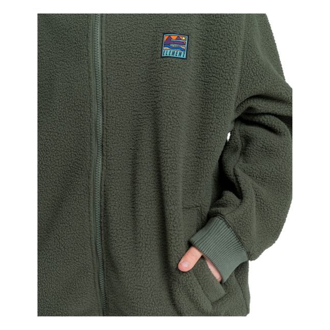 Yamsay Recycled Zipper Sweatshirt | Khaki