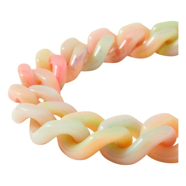 Flat Chain Rainbow Necklace | Rosa- Produktbild Nr. 3
