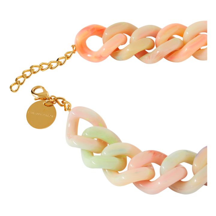 Flat Chain Rainbow Necklace | Rosa- Immagine del prodotto n°4
