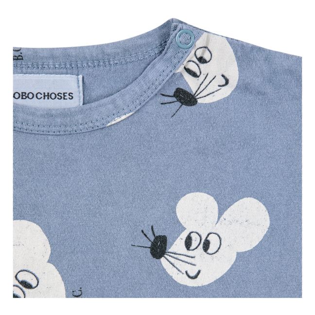 T-Shirt Bio-Baumwolle Mäuse | Blau