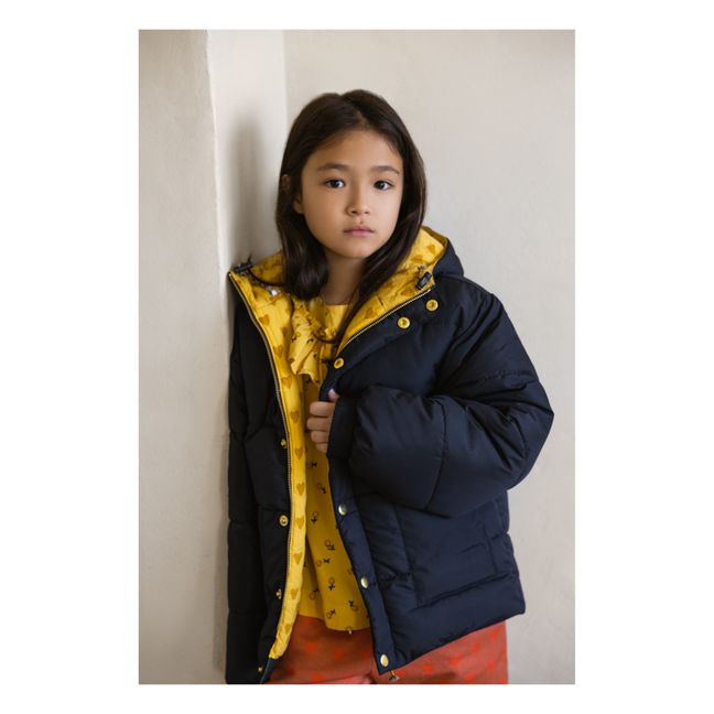 Organic Cotton Coat Recycled Material | Navy blue