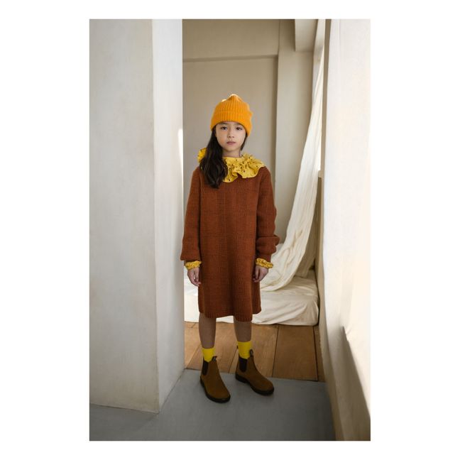 Myla Wool Dress | Terracotta