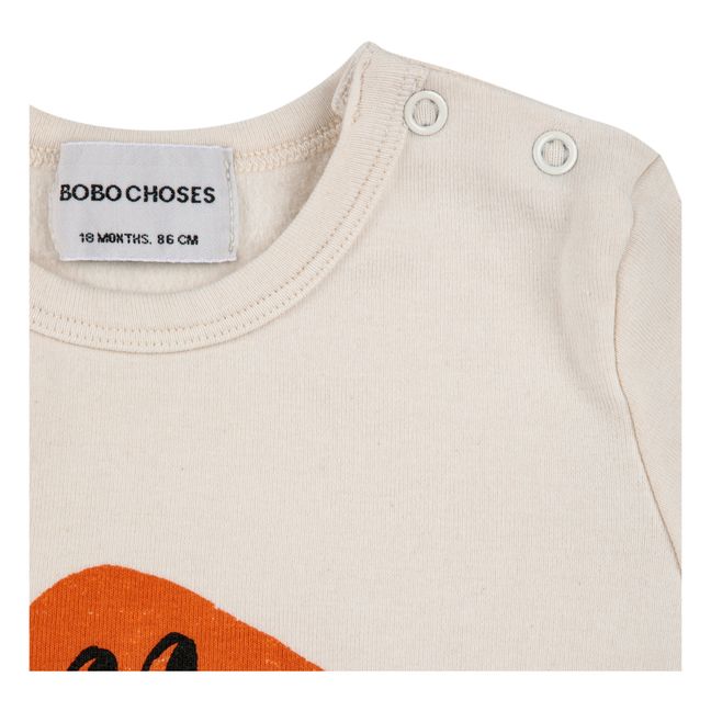 Mushroom Organic Cotton Bodysuit | Ecru