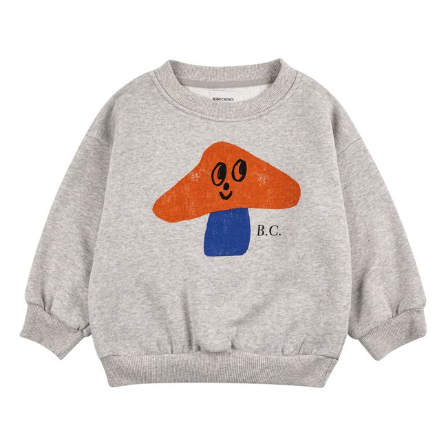Sweat Coton Bio Champignon | Gris chiné