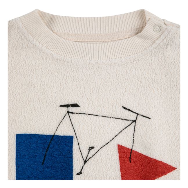 Organic Cotton Bicycle Sweatshirt | Ecru