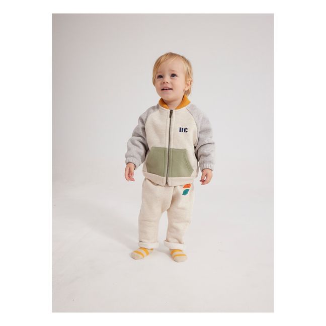Sweat Zippé Coton Bio | Gris chiné