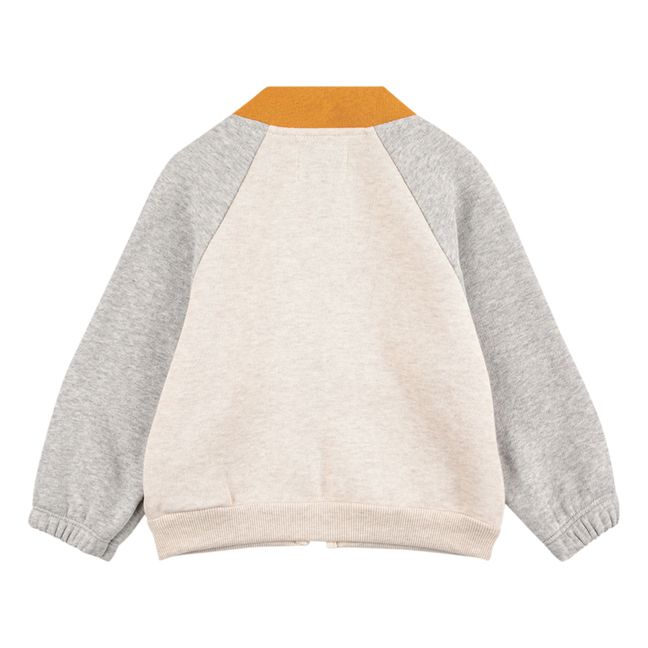 Sweatshirt Reißverschluss Bio-Baumwolle | Grau Meliert