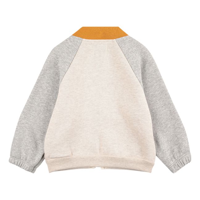 Sweat Zippé Coton Bio | Gris chiné