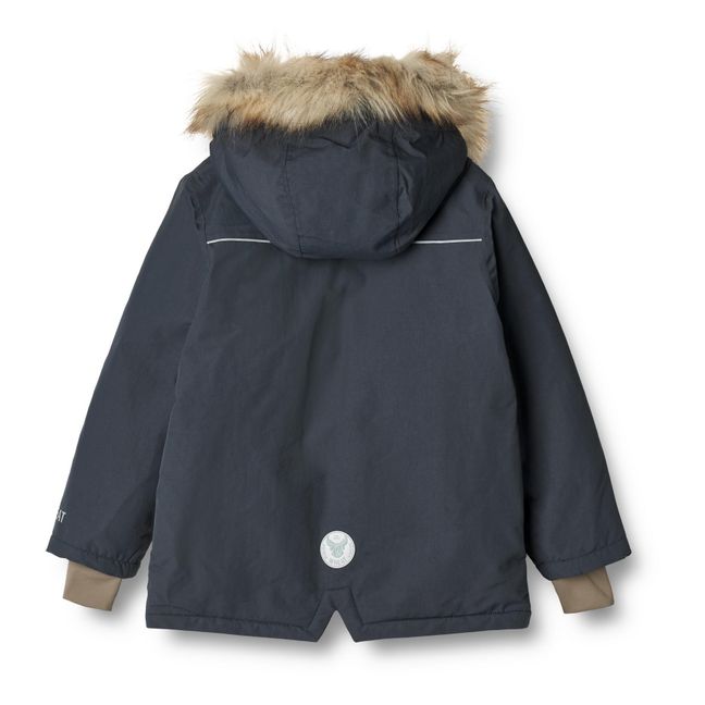 Parka Façon Fourrure Matières Recyclées Kasper Tech | Bleu marine