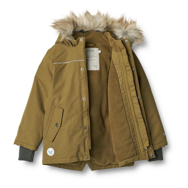 Parka Façon Fourrure Matières Recyclées Kasper Tech | Vert kaki