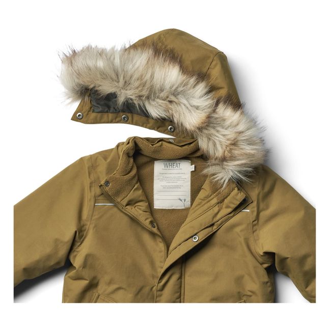 Parka Façon Fourrure Matières Recyclées Kasper Tech | Vert kaki