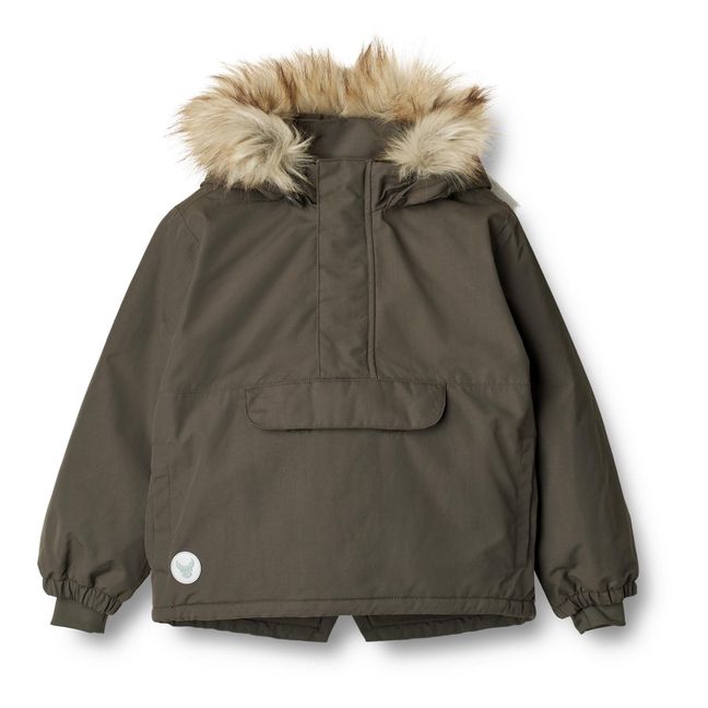 Anorak Façon Fourrure Matières Recyclées Momo Tech | Chocolat