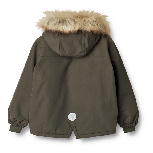 Anorak Façon Fourrure Matières Recyclées Momo Tech | Chocolat