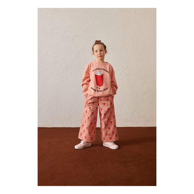 Sweatshirt aus Bio-Baumwolle Pop Corn | Rosa