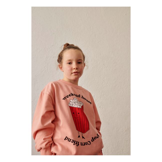 Sweatshirt aus Bio-Baumwolle Pop Corn | Rosa